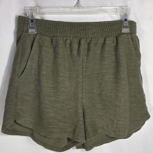 Old Navy Olive Green Elastic Waist Cotton Blend Shorts w/Pockets Size Medium